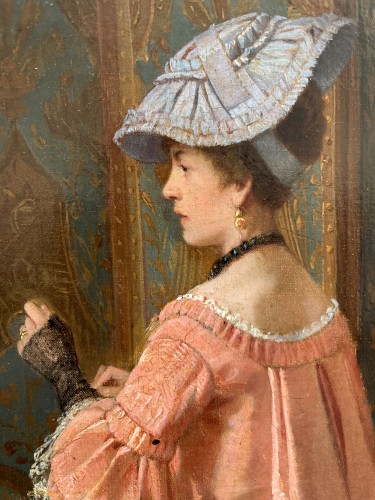 Portrait de jeune femme à sa toilette - Alfred Stevens (1823-1906) - Galerie Saint Martin