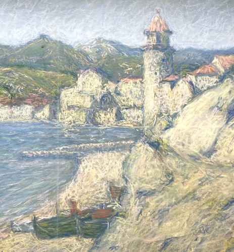 Collioure, Pastel 1928 - Achille Laugé (1861-1944) - Galerie Saint Martin