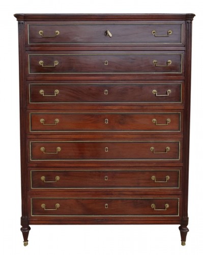 Louis XVI mahogany semainier - 