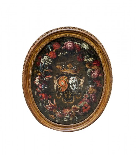 Oil on canvas, Coat of arms, 17th century 