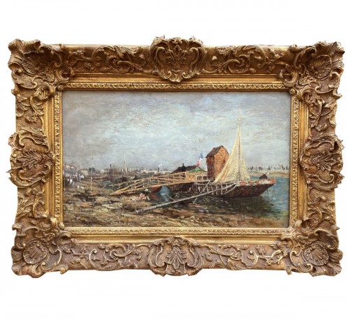 Bord de Seine à Ivry sur Seine - Henri SAINTIN (1846-1899)
