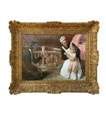 Enfant jouant - André MERIEL BUSSY (1902-1984)