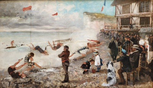 L'arrivée de la tempête - Joseph FAVEROT (1862-1918) - Tableaux et dessins Style 