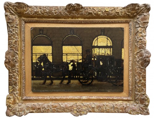 Night carriage in Paris by Boutet de Monvel