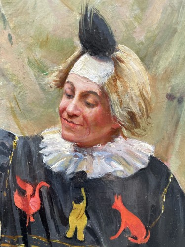 Paintings & Drawings  - The clown - Paul CHOCARNE MOREAU (1855-1930)