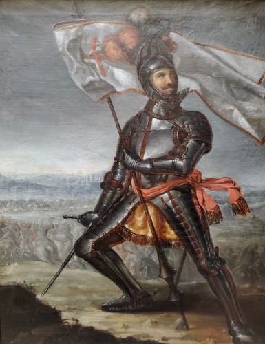 Chevalier au champ de bataille - Cécilio PIZZARO (1818-1886) - Tableaux et dessins Style 