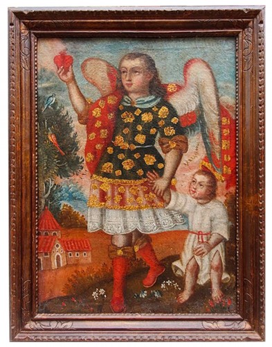 Archange Uriel, École de Cuzco 18e siècle