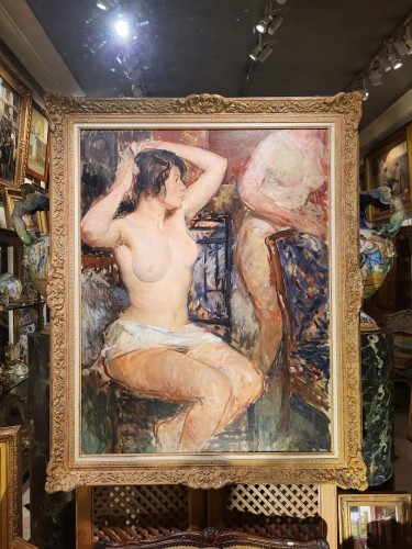 Antiquités - Nude models in the studio , dated 192 - Jacques Emile BLANCHE (1861-1942 )