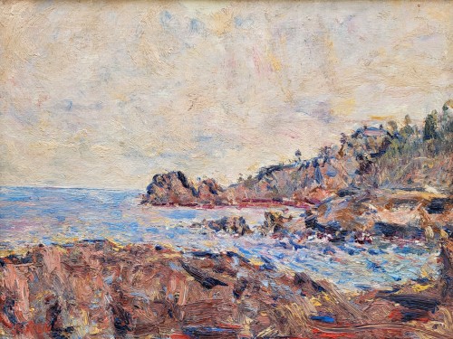 Paul KRON (1869-1936) - Bord de mer - Tableaux et dessins Style 