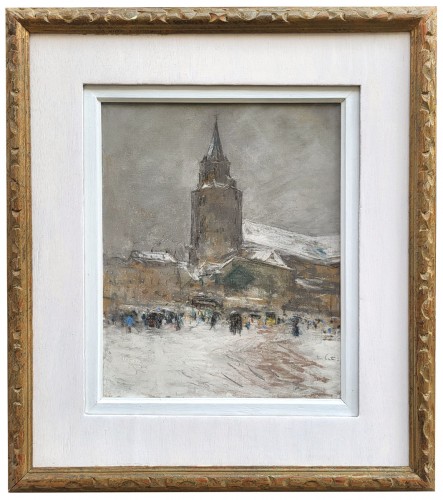 Johannes Ten Cate (1858-1909) -  Pastel, Paris, Saint-Germain des prés