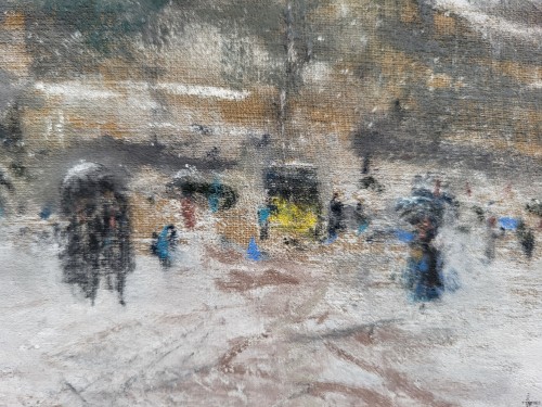 XIXe siècle - Johannes Ten Cate (1858-1909) -  Pastel, Paris, Saint-Germain des prés