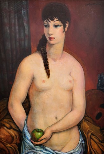 André MAIRE (1898-1984) -  Nu à la pomme - Tableaux et dessins Style 