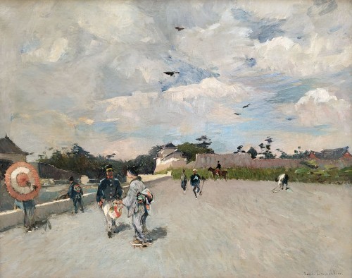 Louis Jules DUMOULIN (1860-1924), Rue au Japon - Tableaux et dessins Style 