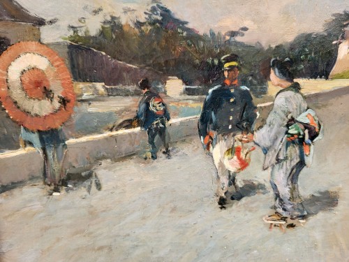 Tableaux et dessins  - Louis Jules DUMOULIN (1860-1924), Rue au Japon