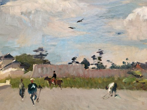 XIXe siècle - Louis Jules DUMOULIN (1860-1924), Rue au Japon