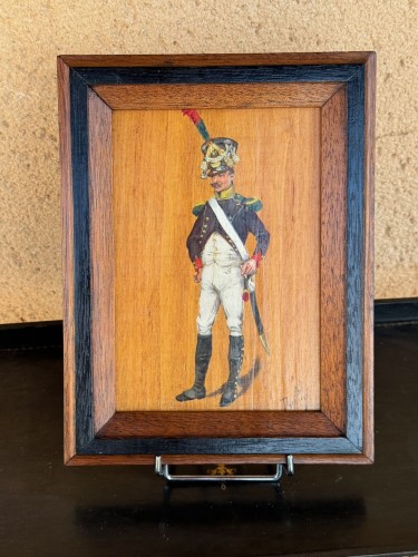 10 militaires, huiles sur panneaux - Wilder M DARLING - Tableaux et dessins Style 
