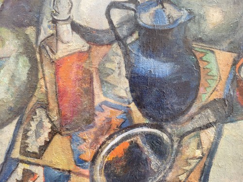 XXe siècle - Nature-morte au chat par Albert Bergevin (1887-1974)