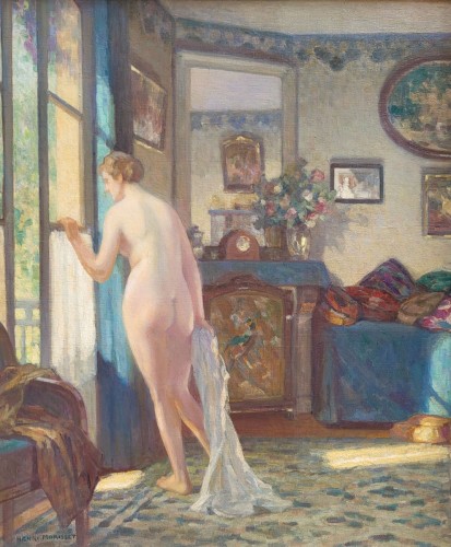 Nu à la fenêtre par Henri Morisset (1870-1956)