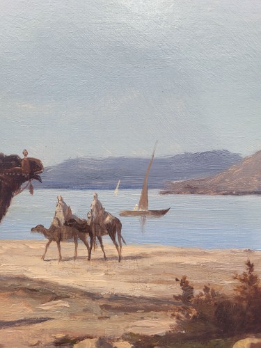 19th century - Camel driver by the river- Longsden Long  (1829-1891)