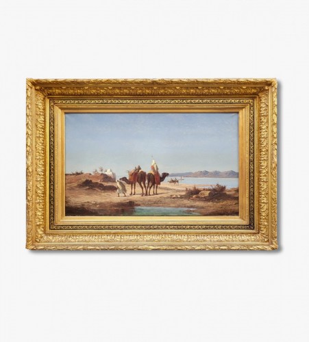 Camel driver by the river- Longsden Long  (1829-1891) - 