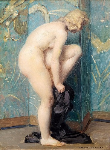 Nu au paravent japonisant - Auguste LEROUX (1871-1954)
