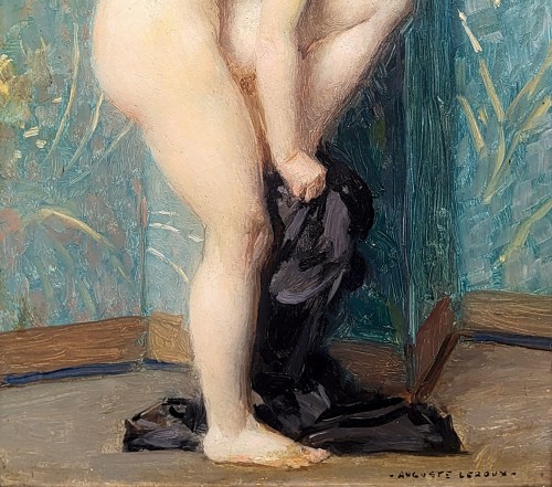 Nude with Japanese screen - Auguste LEROUX (1871-1954) - 
