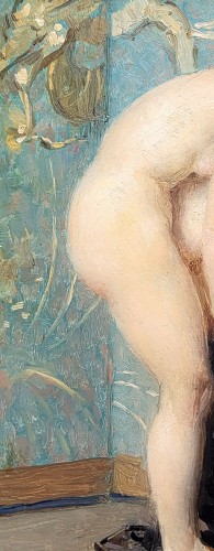 Nude with Japanese screen - Auguste LEROUX (1871-1954) - 