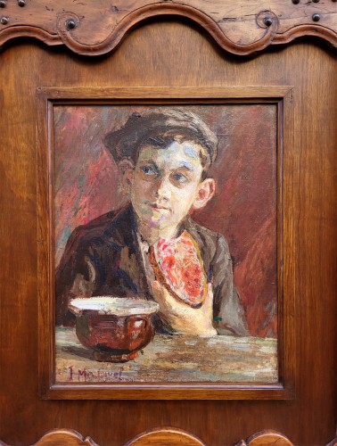 Jeune garçon à la tartine - Jeanne MALIVEL (1895-1926) - Paintings & Drawings Style 