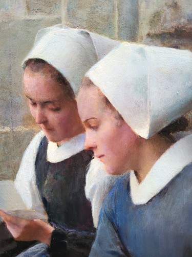 Paintings & Drawings  - Young Breton women - Henri Royer (1869-1938)