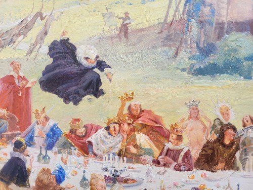 Paintings & Drawings  - The feast after the exam - Gaston Hoffmann (1883-1977)