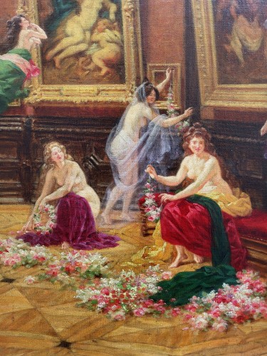 Paintings & Drawings  - Les Muses at the Musée du Louvre - Louis Béroud (1852-1930)