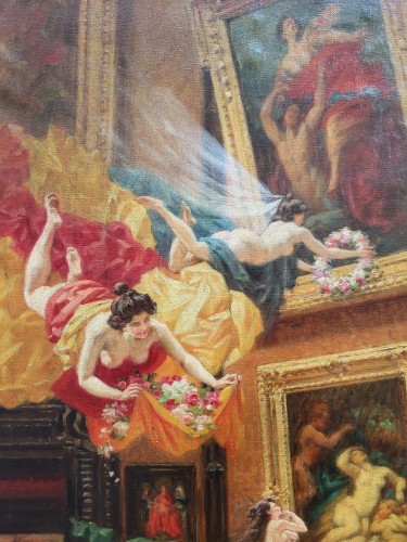 Les Muses at the Musée du Louvre - Louis Béroud (1852-1930) - 