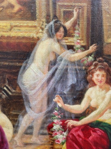 Antiquités - Les Muses at the Musée du Louvre - Louis Béroud (1852-1930)