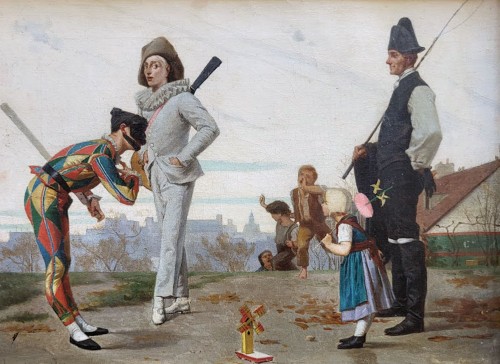 Comedia del arte - Anatole Lambron des Piltières (1838- 1898) - Paintings & Drawings Style 