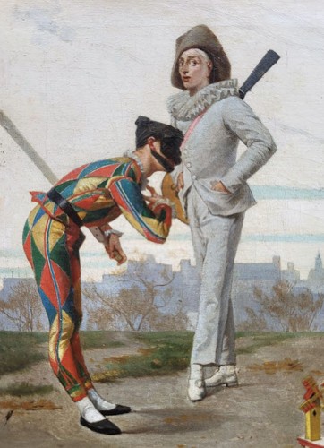 Paintings & Drawings  - Comedia del arte - Anatole Lambron des Piltières (1838- 1898)