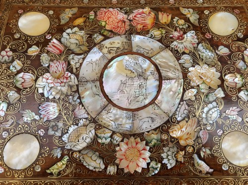 Spa wood and mother-of-pearl box Louis XIV period - Decorative Objects Style 