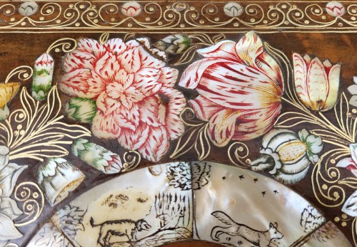 17th century - Spa wood and mother-of-pearl box Louis XIV period