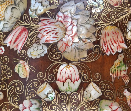 Spa wood and mother-of-pearl box Louis XIV period - 