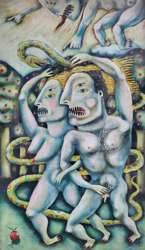 Adam et Eve chassé du paradis par Pierre Preneron - Tableaux et dessins Style 