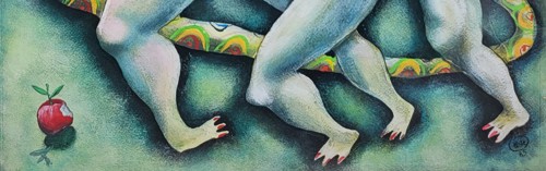 Adam et Eve chassé du paradis par Pierre Preneron - Galerie Saint Martin