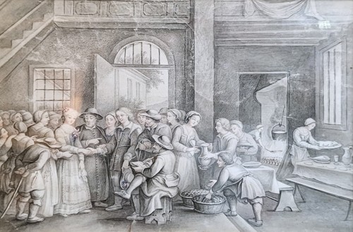 Wedding scene, 18th century - Paintings & Drawings Style 