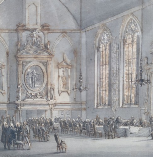 Pair of Drawings - Dirk Langendijk (1748–1805) - 