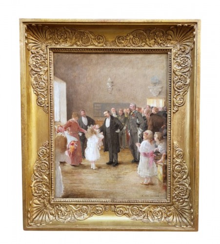 La visite du ministre Maurice Bertaux by Ernest Jean DELAH