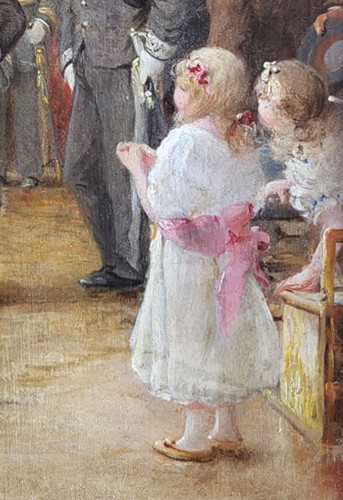 19th century - La visite du ministre Maurice Bertaux by Ernest Jean DELAH