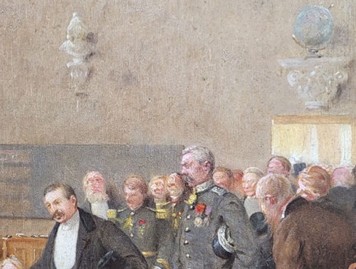 La visite du ministre Maurice Bertaux by Ernest Jean DELAH - 
