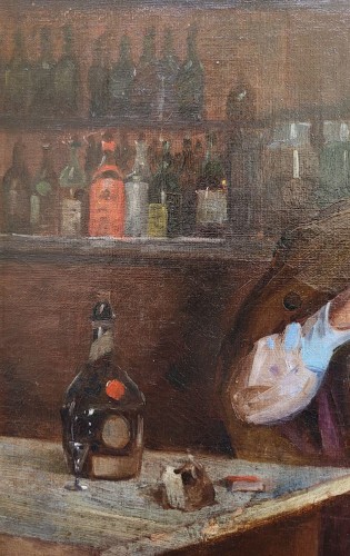 Couple au bar à Villefranche sur Mer par Edmond Picard, peintre (1861-1899) - Galerie Saint Martin