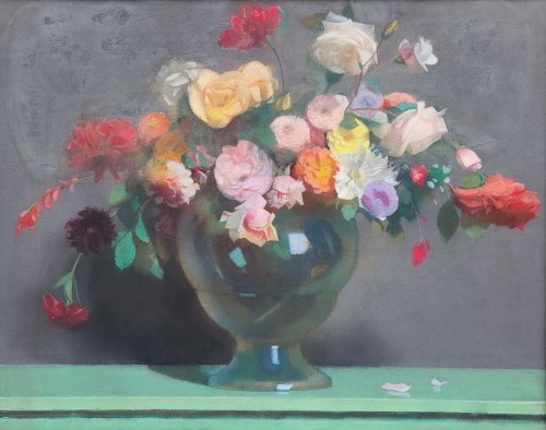 Nature-Morte au bouquet de fleurs par Lucien Victor de Scévola (1871-1950) - Tableaux et dessins Style Art Déco