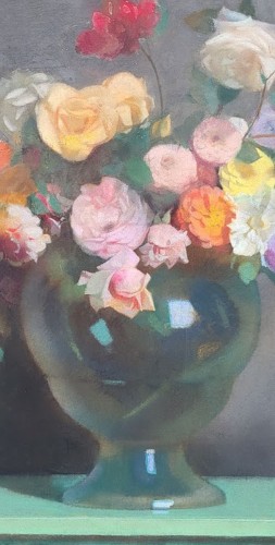 Tableaux et dessins Dessin, Aquarelle & Pastel - Nature-Morte au bouquet de fleurs par Lucien Victor de Scévola (1871-1950)