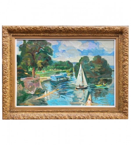 Bord de marne by André PLANSON ( 1898-1981)