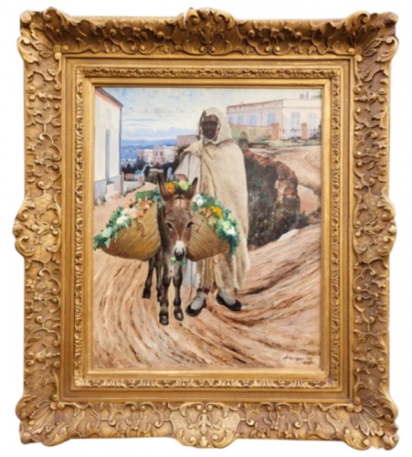 Muletier et son âne à Alger - Alfred Schlomka (19e-20e siècle)